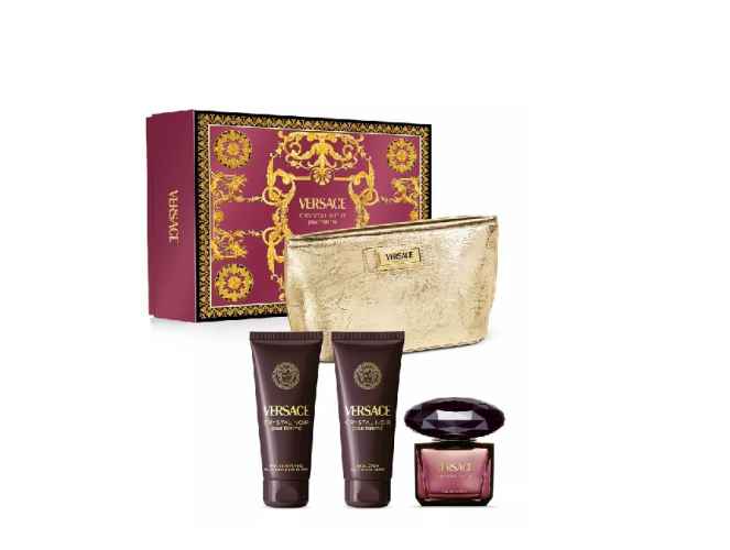 Versace Crystal Noir - EdP 90 ml + 100 ml +100 + gold pouch