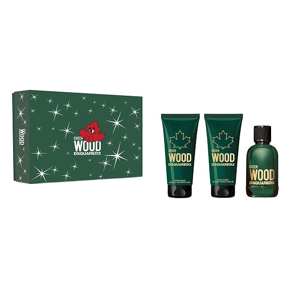 Dsquared2 Green Wood M Set - EdT 100 ml + 100 ml + 100 ml